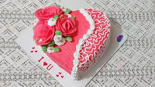 Valentine Day Cake Decoration Video.