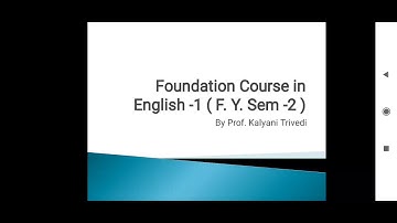 F.Y.B.Com_Sem-2_English_Grammar_Lecture-1_By Prof. Kalyani Trivedi
