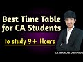 Best Time Table &amp; Routine for CA Students I CA Final &amp; CA Inter Jan 26 I CA SHANKAR LAKHWANI