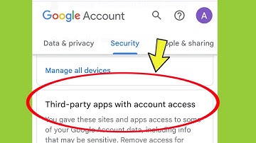 Google Account | What is Third-party apps with account access