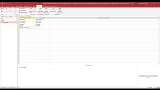 Creating a table in design view in Access