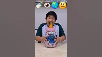 Big bottle candy jelly eyeball 🍼👁🌏😫 #funny #comedy #shortsvideo #shorts