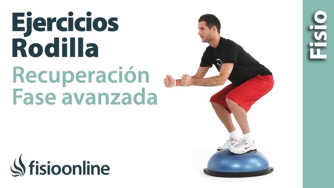 20 - Ejercicio para rodilla: Equilibrio tras salto en apoyo monopodal en  bosu (Fuerza, estabilidad) 