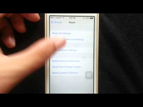 How to Factory Reset, Reset all Network Settings on Iphone 6, 5s