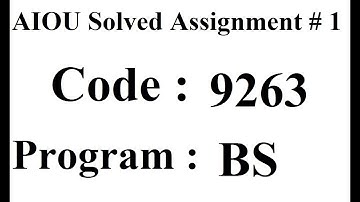 AIOU Code 9263 Solved Assignment No 1 Autumn 2024 | Baloch Academy