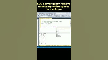 Remove unnecessary white spaces from a column in SQL Server trim #sqlserver