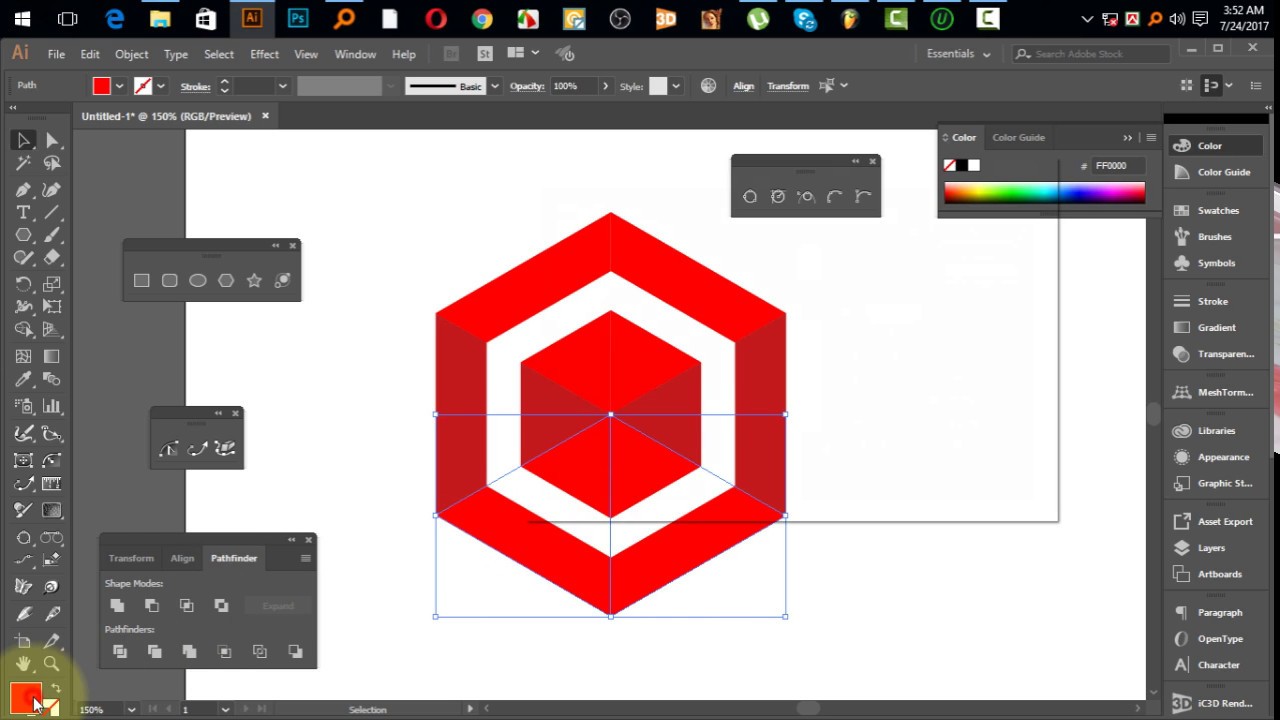 how to design a logo in illustrator cc 2017 new tutorial - YouTube