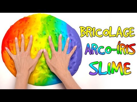 Como fazer Slime de arco-íris🌈💩 