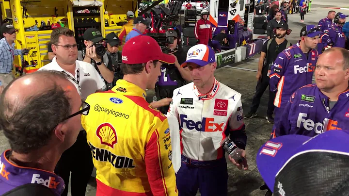 Raw footage of Denny Hamlin-Joey Logano fracas at ...