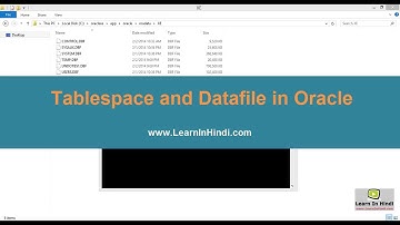 Tablespace and Datafile in Oracle