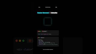 Shadow Movement animation with html and css. #coding #htmlandcss #cssanimation #webdevelopment