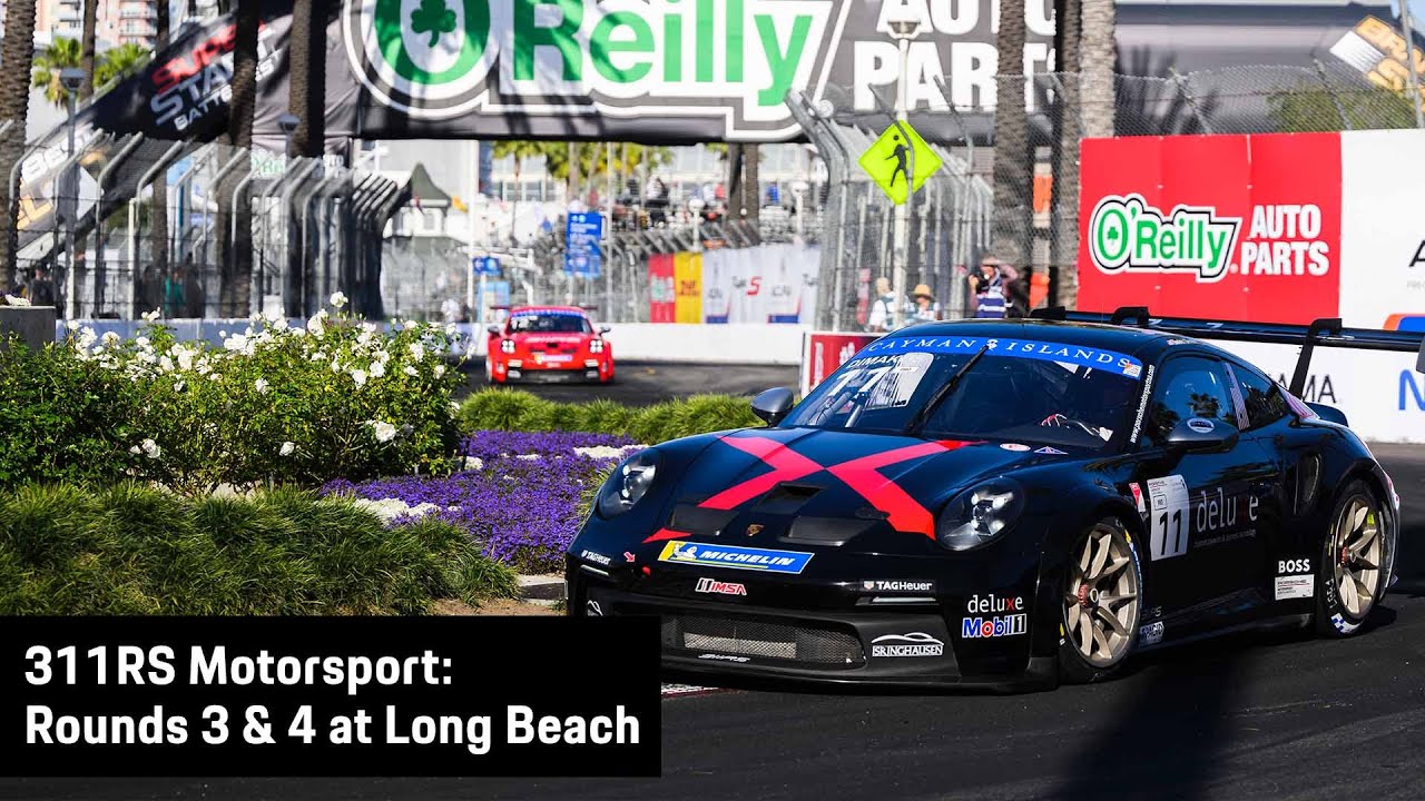 35 Porsche GT3 Cups on the streets of Long Beach | BEHIND THE WALL Long  Beach - YouTube