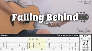 Falling Behind - Laufey | Fingerstyle Guitar | TAB + Chords + Lyrics Resimi