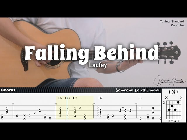 Falling Behind - Laufey | Fingerstyle Guitar | TAB + Chords + Lyrics class=