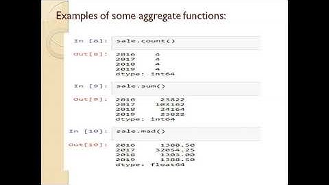 DATA HANDLING USING PANDAS -II