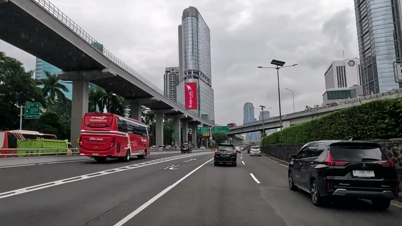 From Gate Toll Cawang To Senayan GBK Via MT Haryono, Gatot subroto, kuningan semanggi, DPR, Palmerah