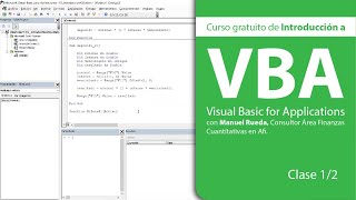 Curso de Visual Basic aplicado a Excel  Clase 1/2