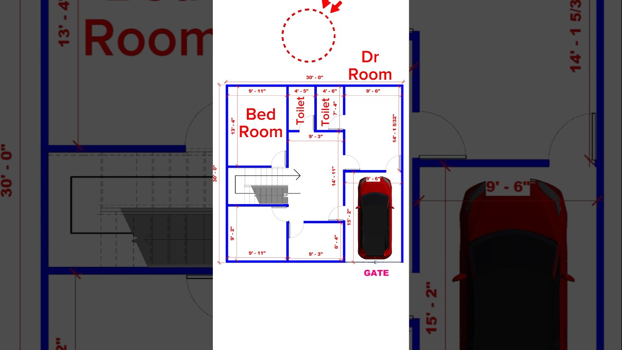 900 sqft house plan 👍 #shorts #houseplan