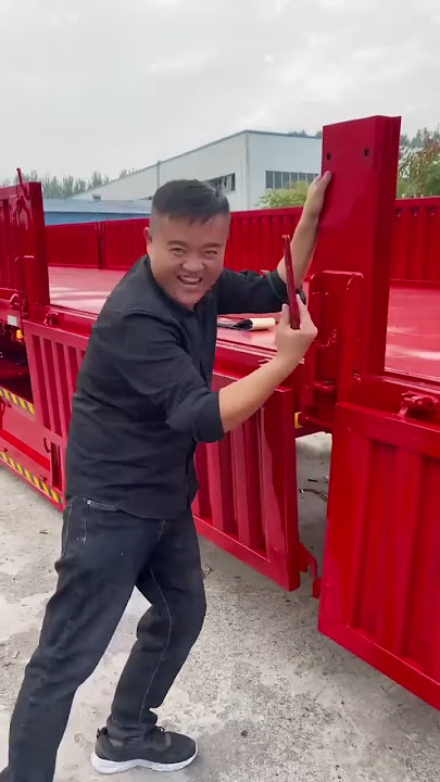 Drop Side Trailer | One more caution, one more safety, the column plus the square tube