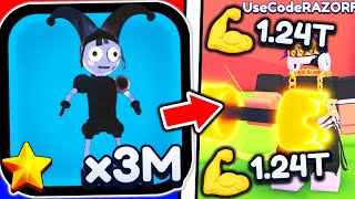 I Bought DARKNESS POMNI PETS To Become STRONGEST PLAYER in Roblox Hammer Smash Simulator..