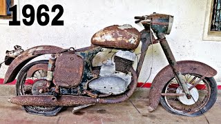 Restoration Abandoned Old Motorcycle JAWA 559 From 1962s | Two Stroke Engine