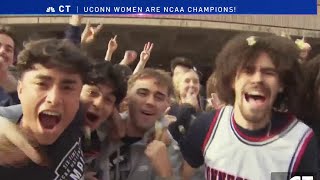 UConn students celebrate 12th national title for women's basketball team