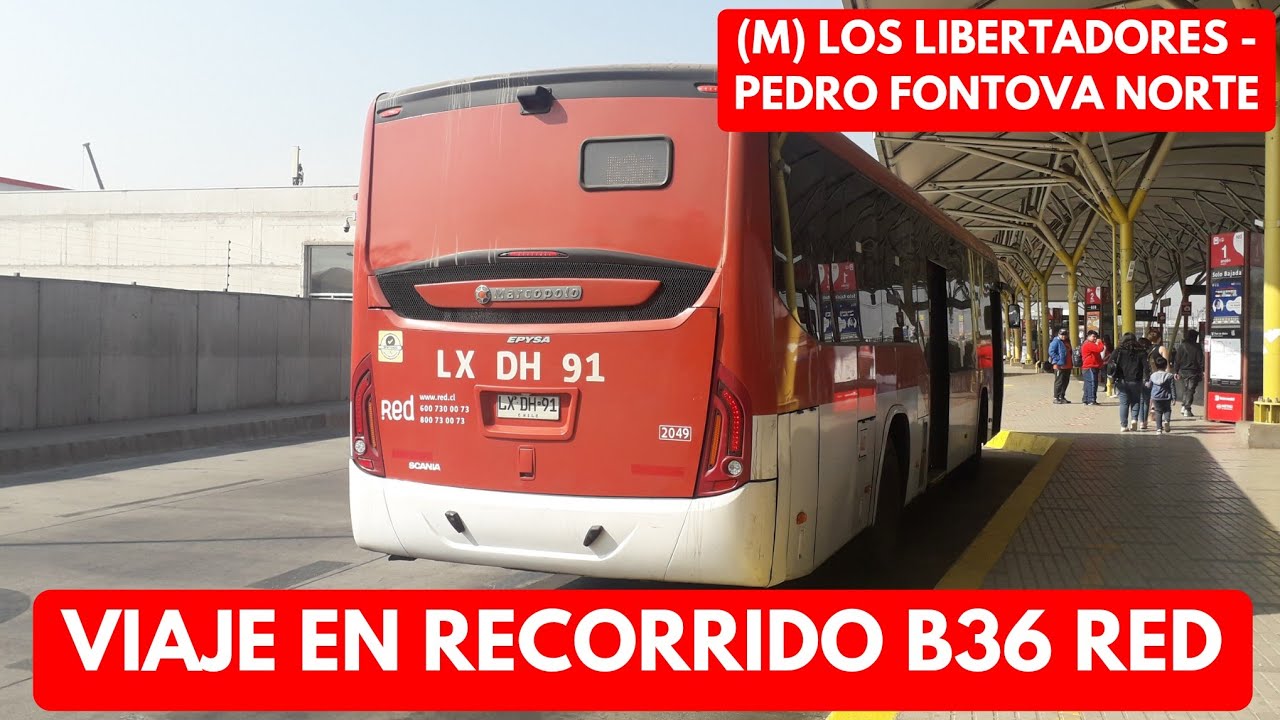 Recorrido B36 Red [(M) Los Libertadores - Pedro Fontova]. Bus Marcopolo ...