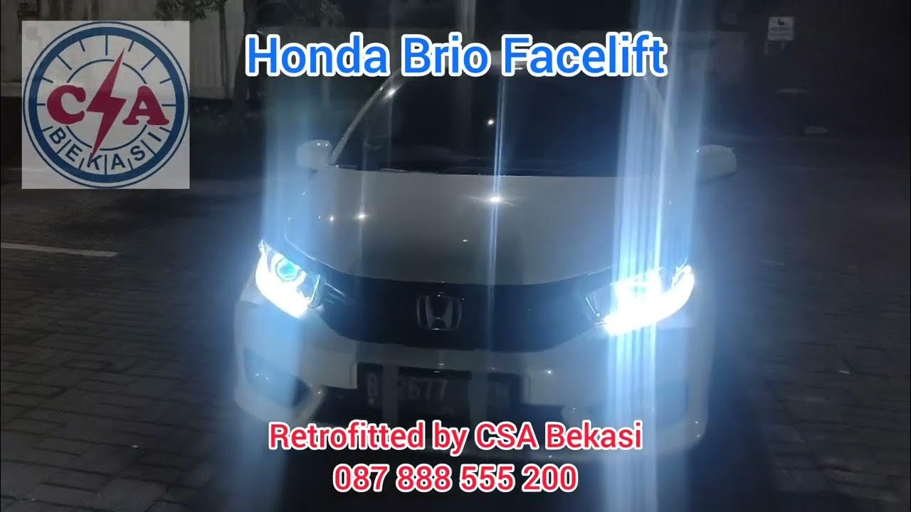 Honda Brio Facelift Headlamp Retrofitted with 3" Blue Lens Biled