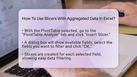 How To Use Slicers With Aggregated Data In Excel? - The Friendly Statistician