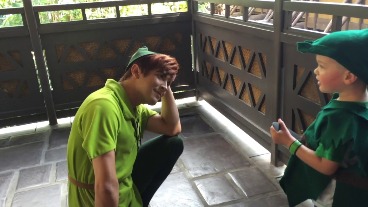 First time meeting hero Peter Pan- Disney World