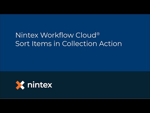 Nintex Workflow Cloud: Sort Items in Collection Action