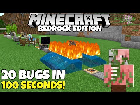 20 Minecraft Bugs In 100 Seconds! (Bedrock Edition)