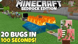 20 Minecraft Bugs In 100 Seconds Bedrock Edition Youtube