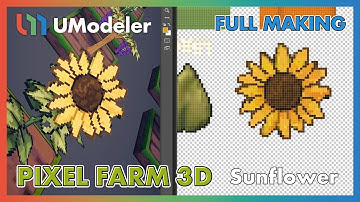 3D Modeling in Unity - Full Making Video of Modeling & Unwrapping a Sunflower in Pixel Farm 3D