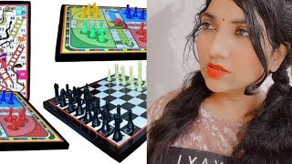 unboxing board games riview ||chess game|| Ludo game||snacks game || screenshot 2