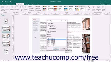 Publisher 2016 Tutorial Moving Pages Microsoft Training