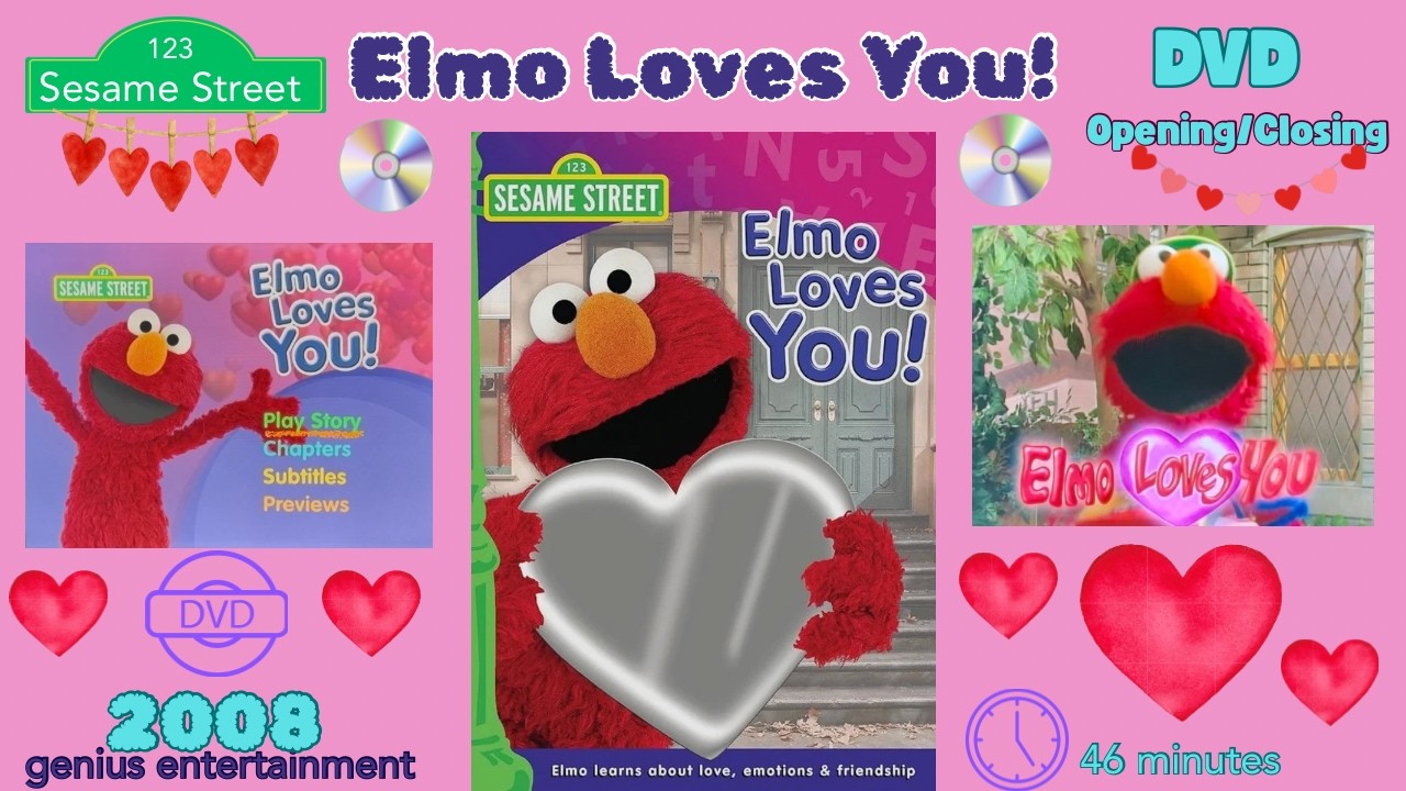 Sesame Street ❤️ ELMO LOVES YOU ❤️ DVD Opening/Closing - YouTube