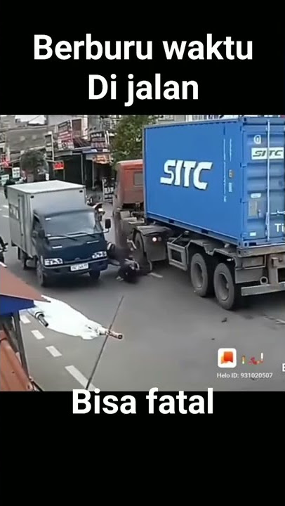 pengendara motor tertabrak truk tronton sampe remuk #reels #instagram #viral #tiktok #top #trending
