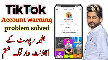 How to remove tiktok account warning without report | tik tok se account warning kaise khatam kare