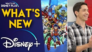 What's new on disney+ today including star wars: the clone wars,
library content like marvel future avengers and a series called shop
class updat...
