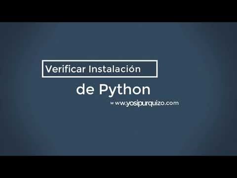 Verificar instalación de Python | Python