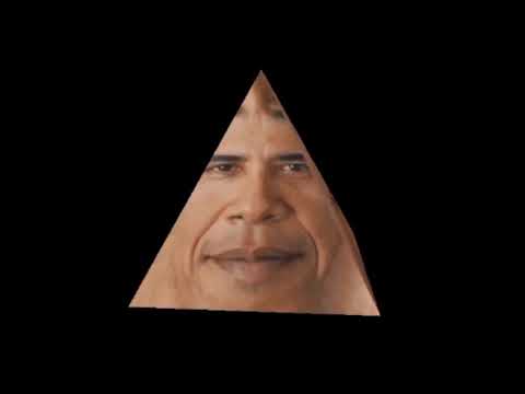 obama pyramid spins for 10 minutes while a royalty-free song plays