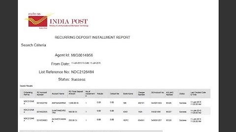 How to make post office lot in Post Office Agent Software App, For India Post RD SAS MPKBY Agents