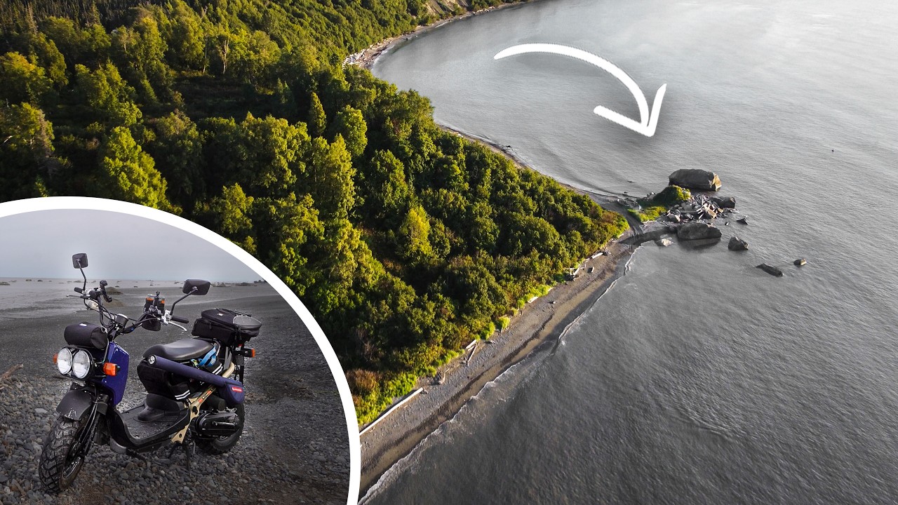 Scooter Camping and Fishing on the Beaches of Alaska