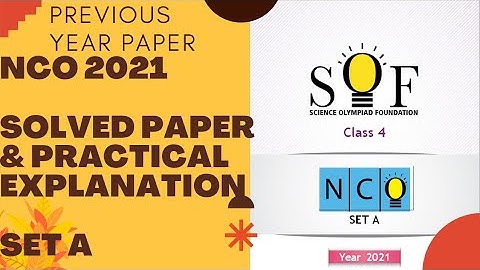 CLASS 4 NCO 2021 PREVIOUS YEAR PAPER SET A/NCO CLASS 4 PREVIOUS YEAR PAPER 2021