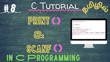 explanation of what is printf & scanf syntax,examples of formatted input/output functions in c tamil