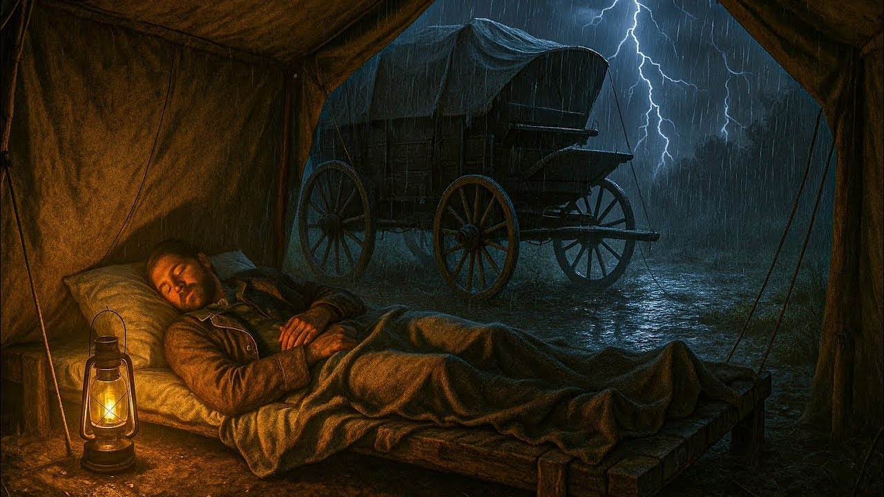 Arthur’s Peaceful Lonely Wagon Tent in the Thunderstorm Chaos|RDR2 ASMR