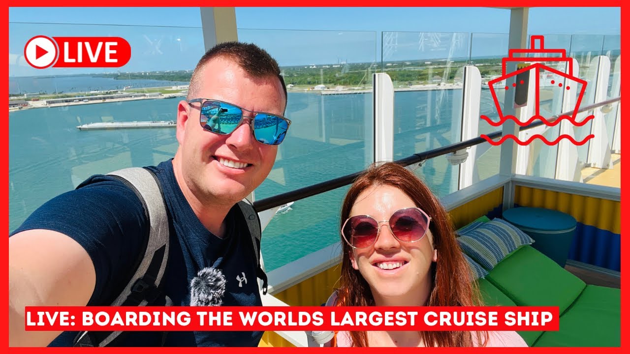 🔴LIVE: Boarding the LARGEST Cruise Ship in the WORLD 🛳️🙌🏼 Wonder of the Seas- Port Canaveral