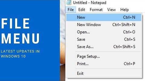 Notepad File Menu in hindi | New (Ctrl+N), Open (Ctrl+O), Save (Ctrl+S) Print (Ctrl+P) etc
