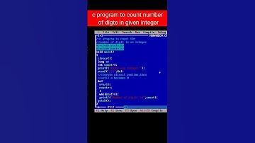 C program to count number of digits in given integer.#csmarathicoaching